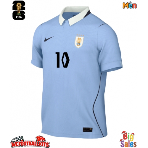 Uruguay Giorgian de Arrascaeta #10 Replica Home Stadium Shirt World Cup 2026 Short Sleeve